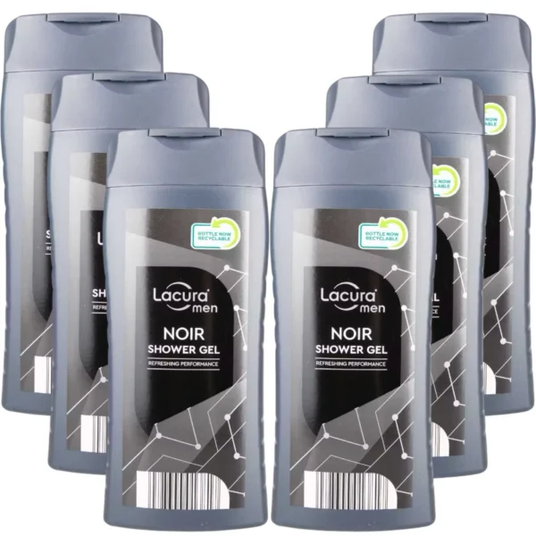 Lacura Men Noir Shower Gel 300ml Refreshing Performance